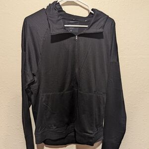 Nike Yoga Hoodie Men Medium Black Zip Pullover Detroit Pistons Pocket Hood Nba